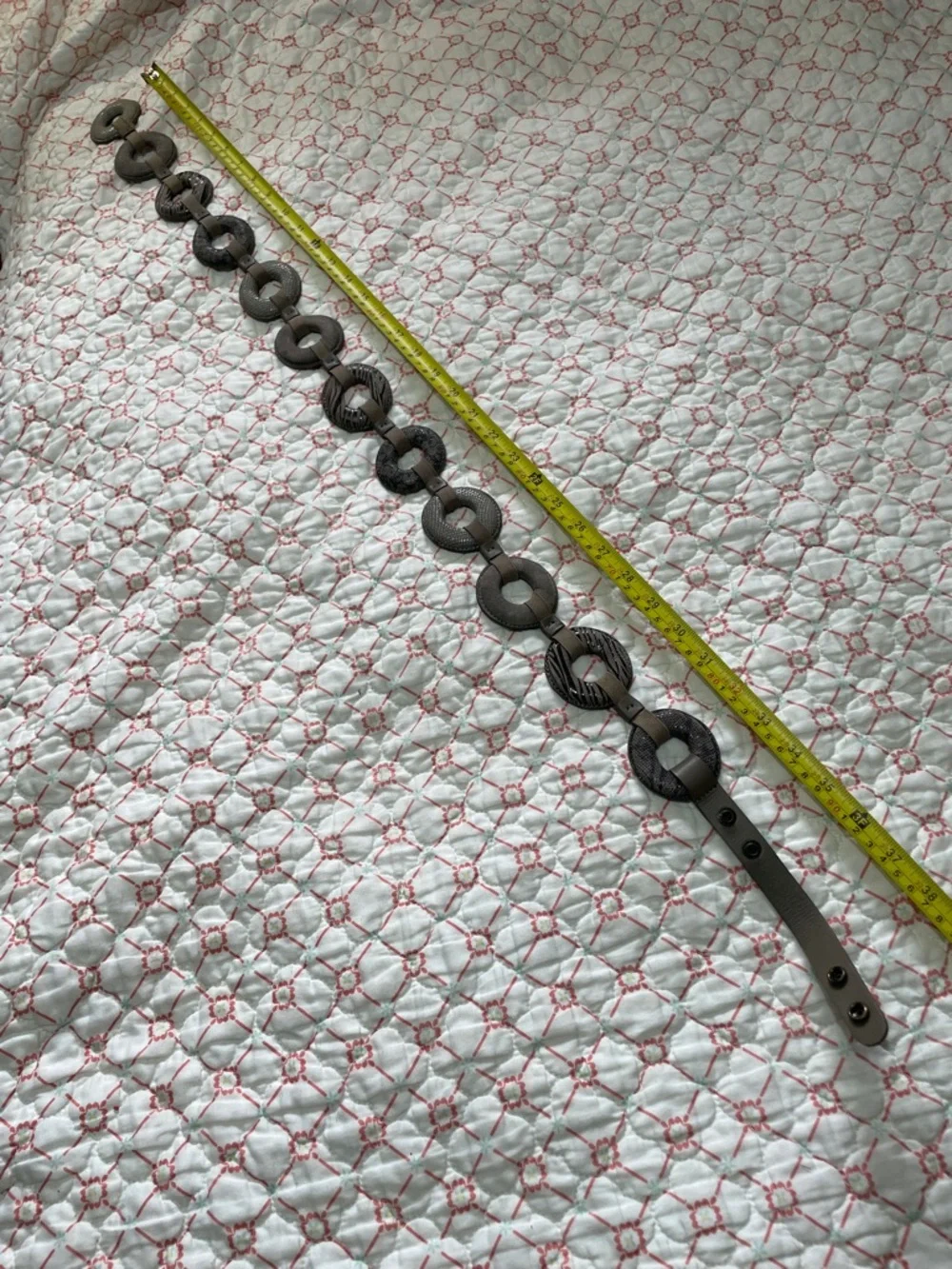 snake print, tiger skin and plain suede stretch belt